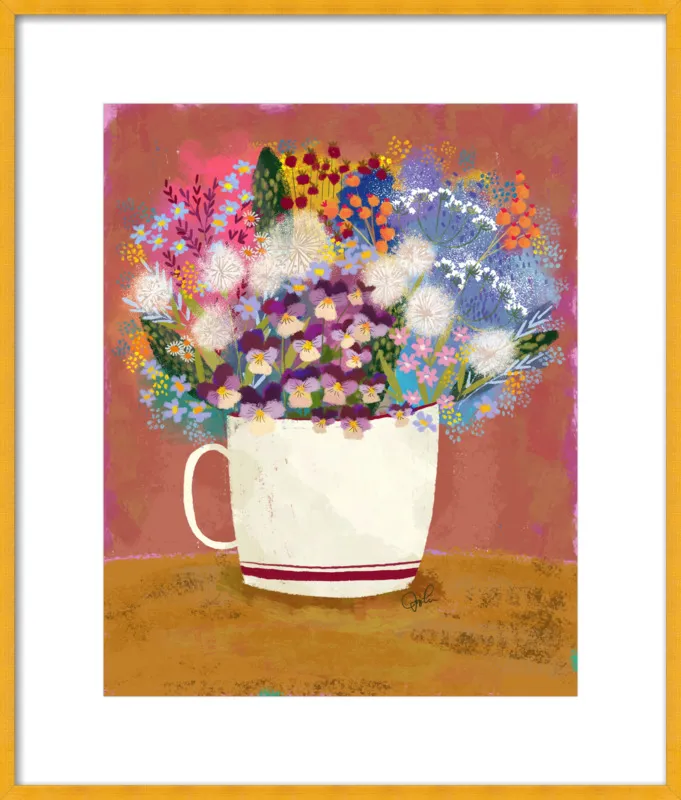 Violas in Russet by Joy Laforme for Artfully Walls