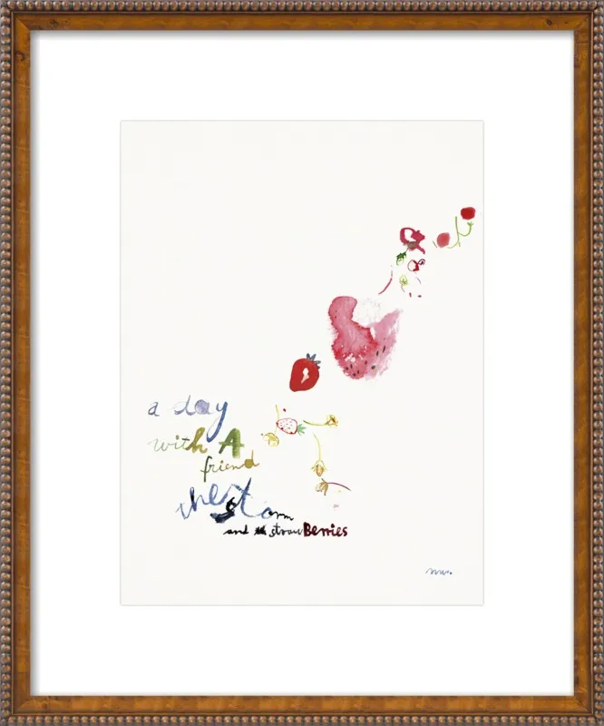 Strawberry Summer Storm by META WRABER for Artfully Walls