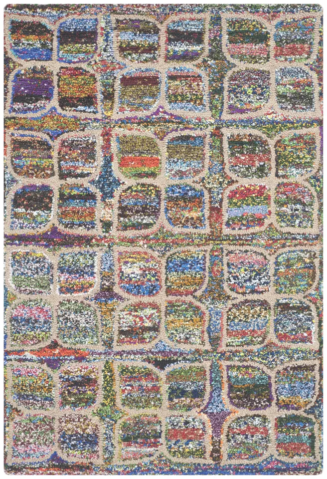 Arlo Home Hand Tufted Area Rug, NAN438A, Multi,  3' X 5'