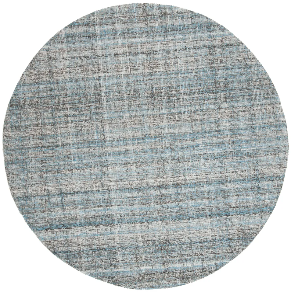 Arlo Home Hand Tufted Area Rug, ABT141A, Blue/Multi,  6' X 6' Round