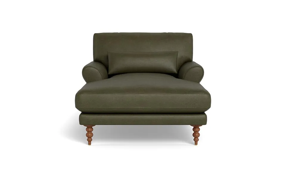 Maxwell Leather Chaise Lounge by Apartment Therapy