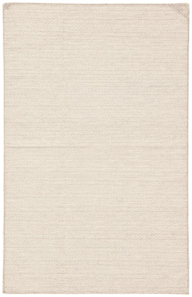 Eulalia Handmade Geometric Light Gray/ Ivory Area Rug (5'X8')