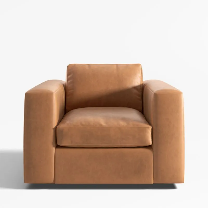 Oceanside Deep 42" Leather Swivel Chair