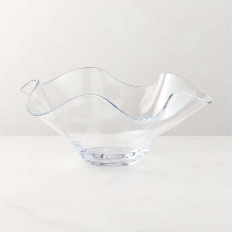 Semele Handblown Clear Glass Decorative Bowl Small