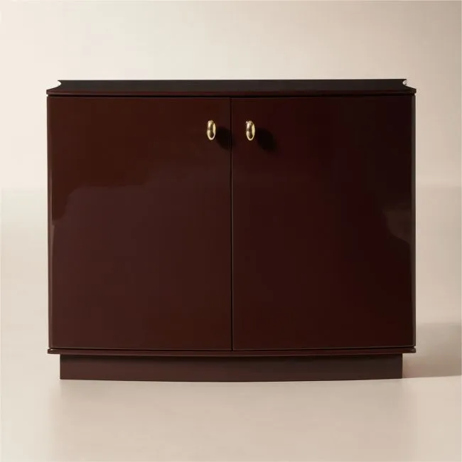 Isobel 28" Burgundy Lacquered Nightstand