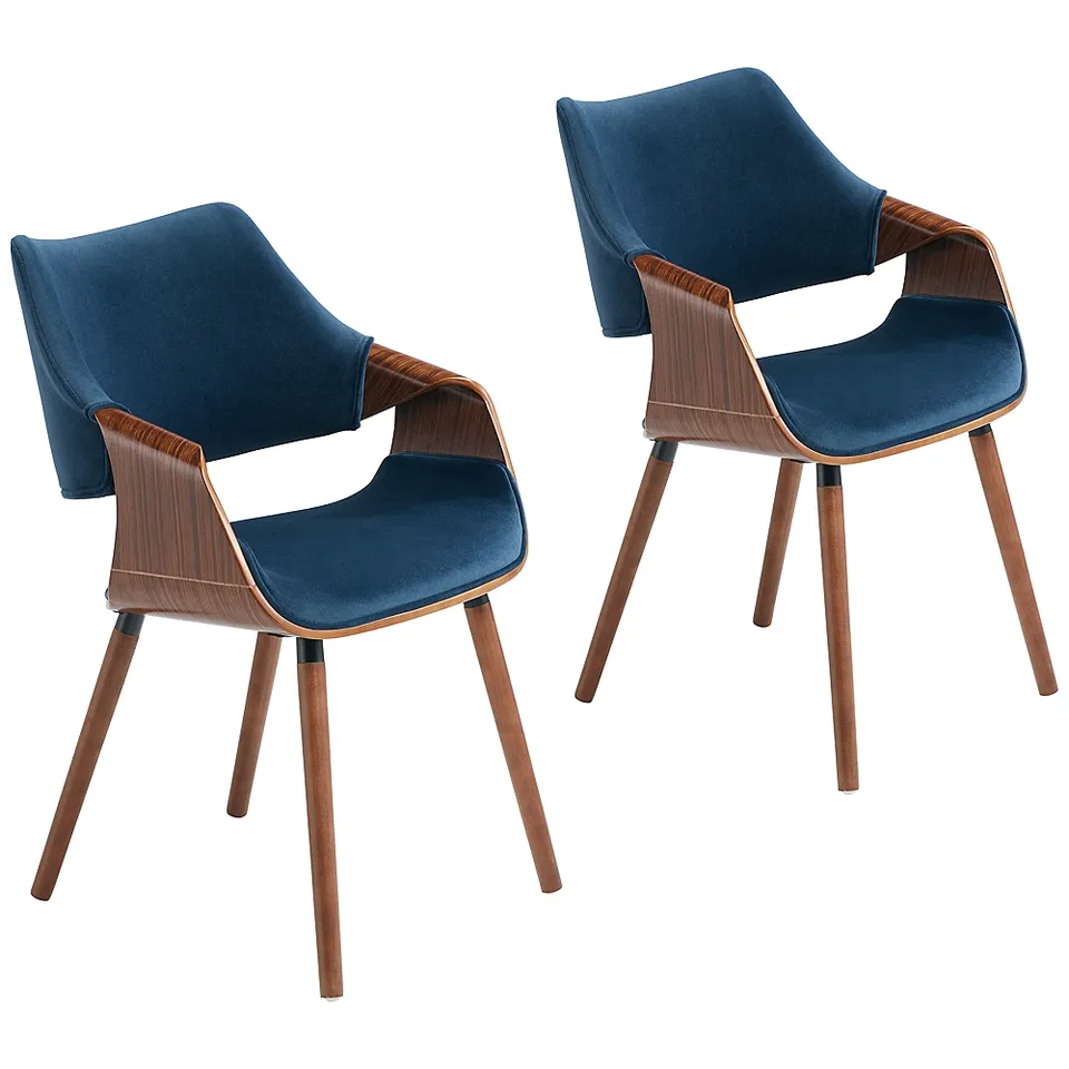 Westin Blue Fabric Dining Chairs Set of 2