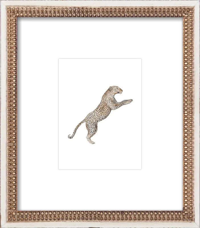 Leaping Leopard Watercolor by Lauren Rogoff for Artfully Walls