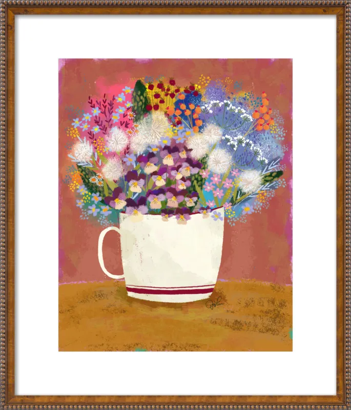 Violas in Russet by Joy Laforme for Artfully Walls