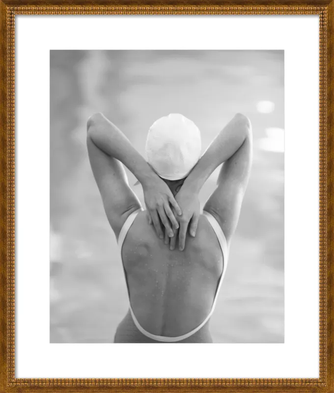 The Swimmer with a white  cap by Lucy Snowe for Artfully Walls