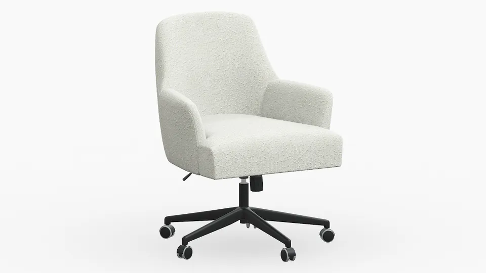 Modern Task Chair, Snow Boucle