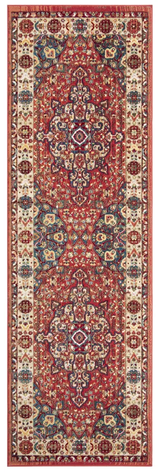 Arlo Home Woven Area Rug, KSN305L, Red/Ivory,  2' 6" X 8'