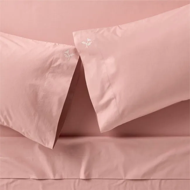 Lake House Cozy Cloud Heirloom Rose 100% Organic Cotton Kids Queen Sheet Set By Sharland England