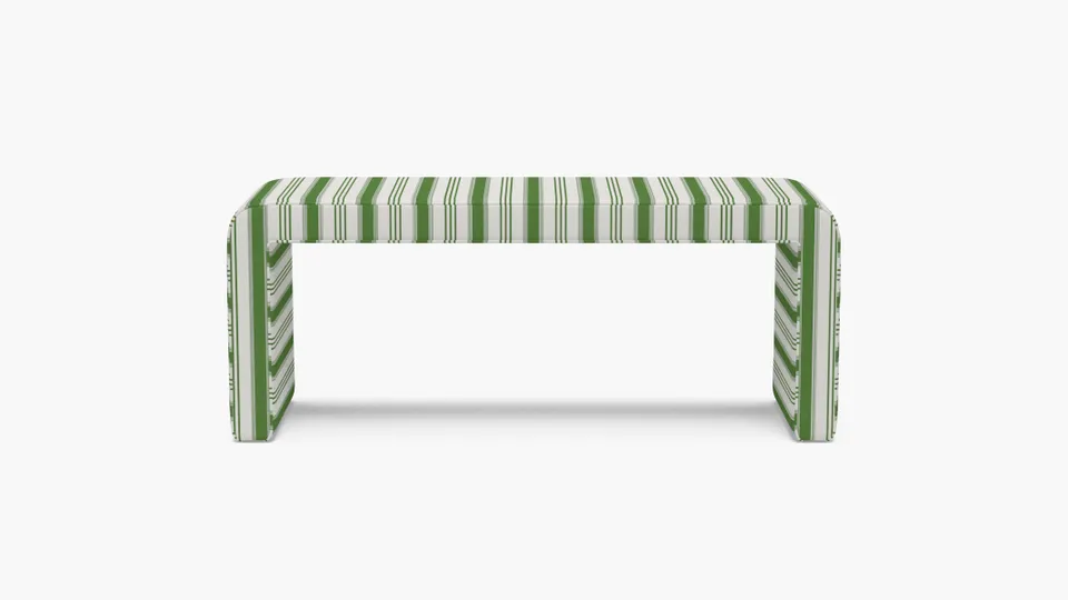 Waterfall Bench, Jade Regency Stripe