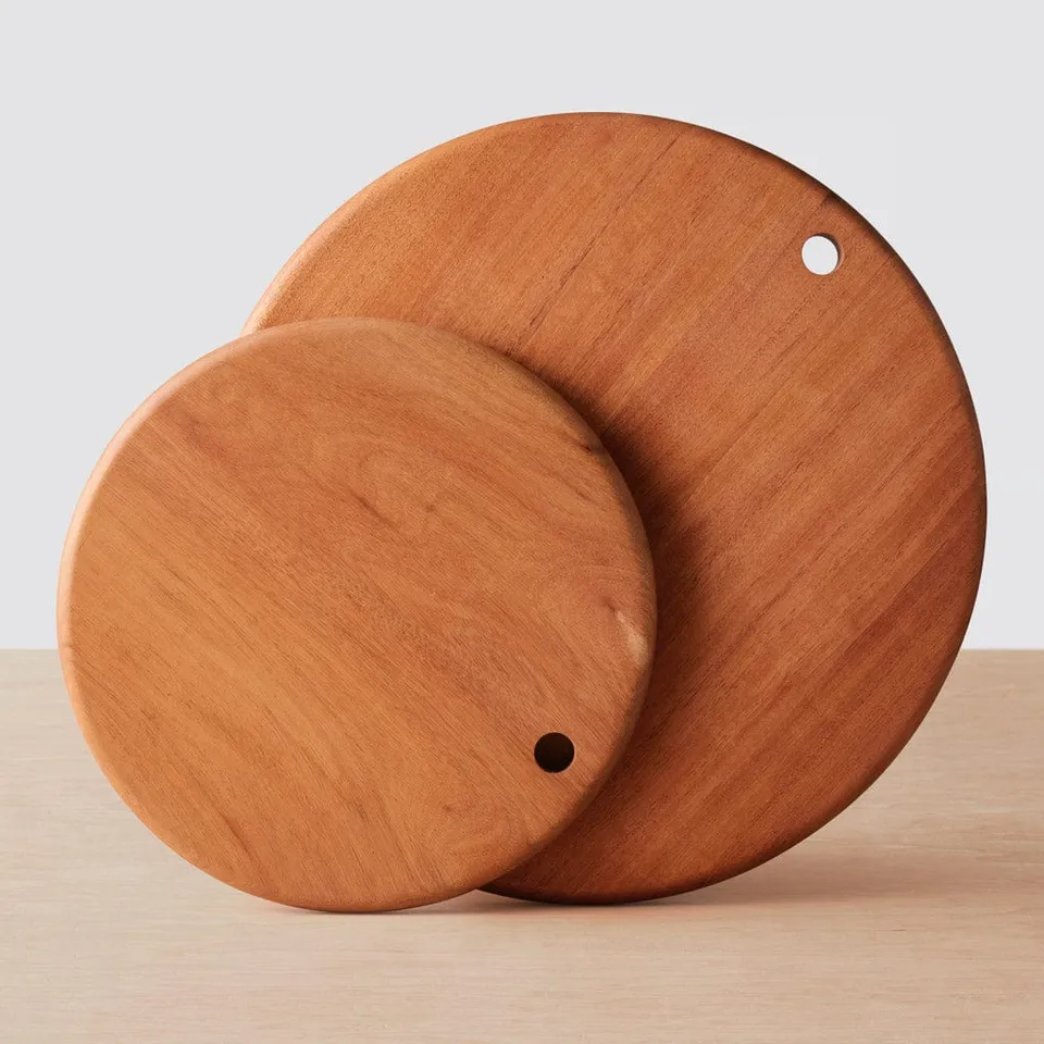 The Citizenry Tikal Wood Serving Board Round | Mahogany