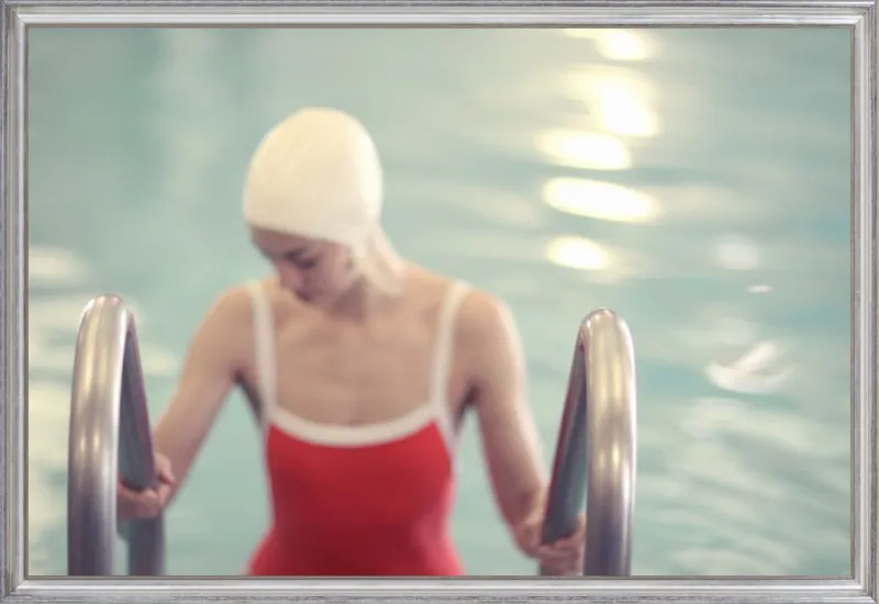 Swimmer in a Red Suit by Lucy Snowe for Artfully Walls