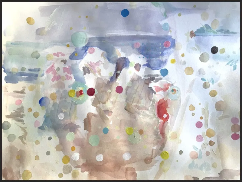 Beach scene (from memory)  by Hannah Dean for Artfully Walls