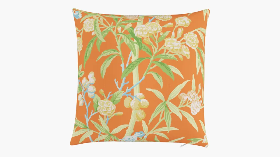 Outdoor 18" Throw Pillow, Mandarin Lanai, 18" x 18"