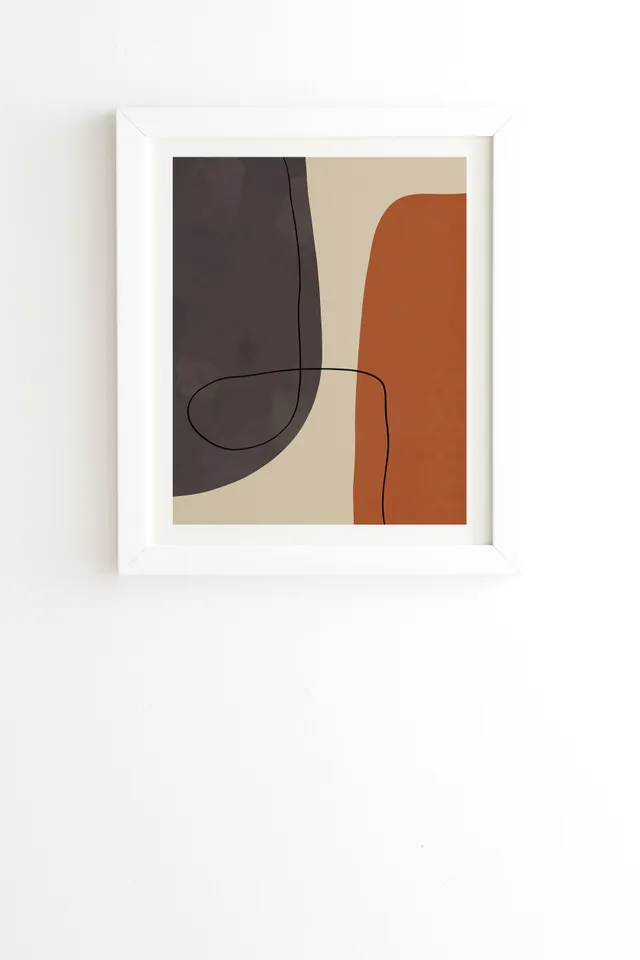 Modern Abstract Shapes Ii by Alisa Galitsyna - Framed Wall Art Basic White 12" x 12"