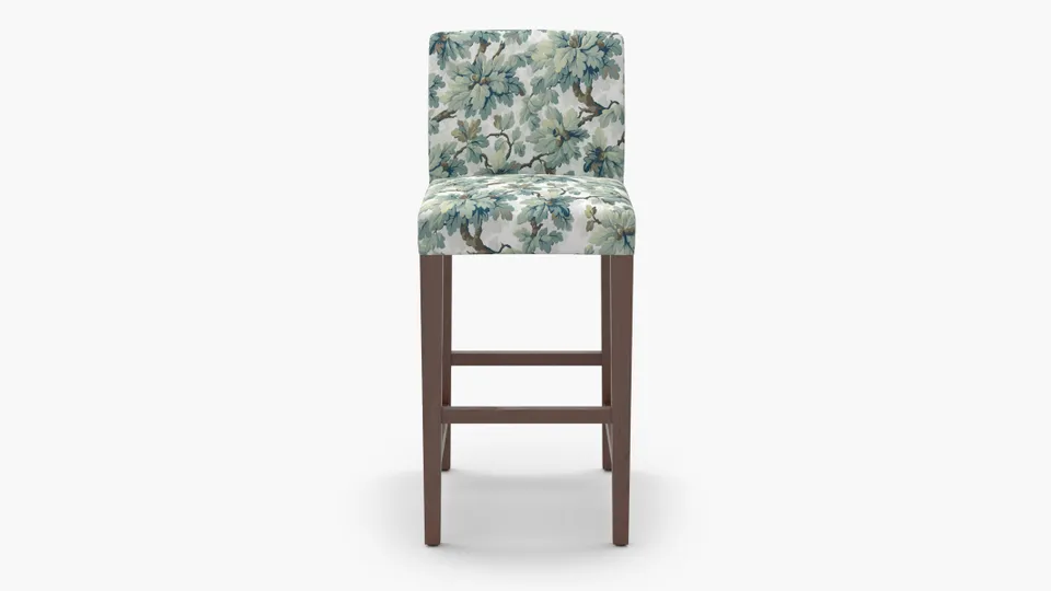 Signature Dining Bar Stool, Sage Woodland, Walnut Square Tapered Leg