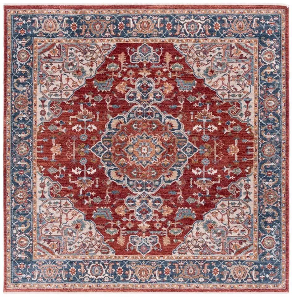 Lauren Ralph Lauren Collection Ormond Rug, Red / Ivory Blue, 6'7" x 6'7"