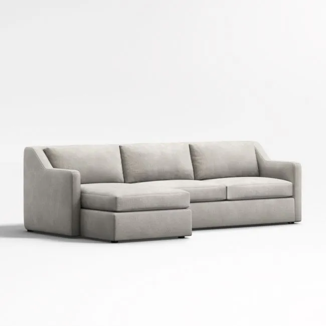 Notch 2-Piece Sectional Sofa with Storage Chaise Lounge