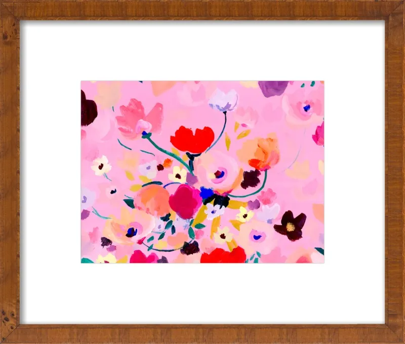 Pink Posey by KT Smail for Artfully Walls