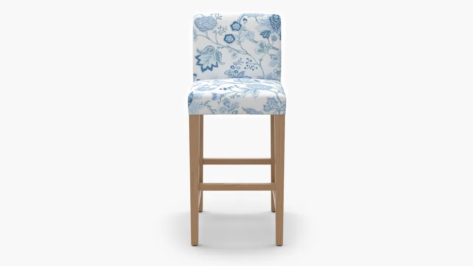 Signature Dining Bar Stool, Delft La Vendee, Natural Square Tapered Leg