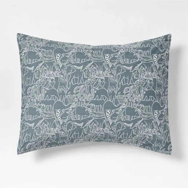 Explorer Animals Organic Cotton Kids Pillow Sham