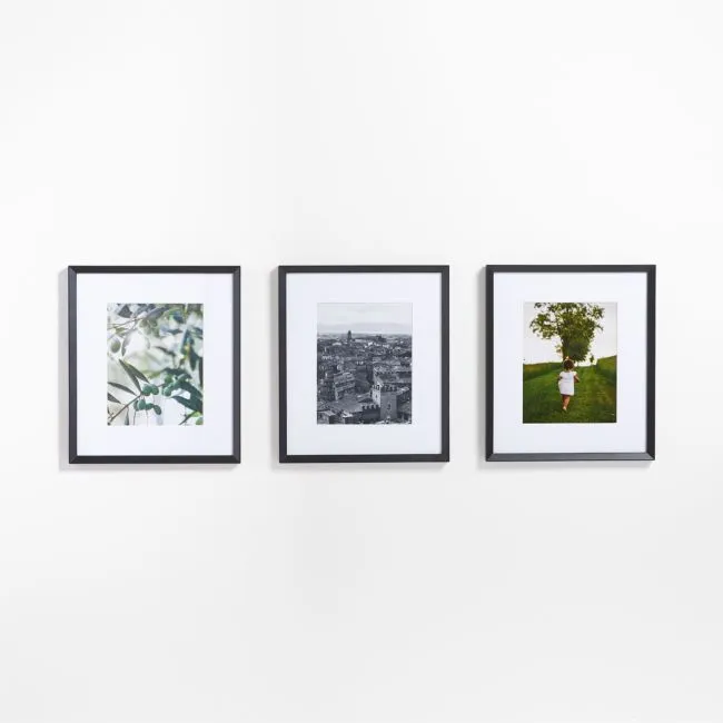 Icon Wood 3-Piece 11x14 Black Gallery Wall Frame Set