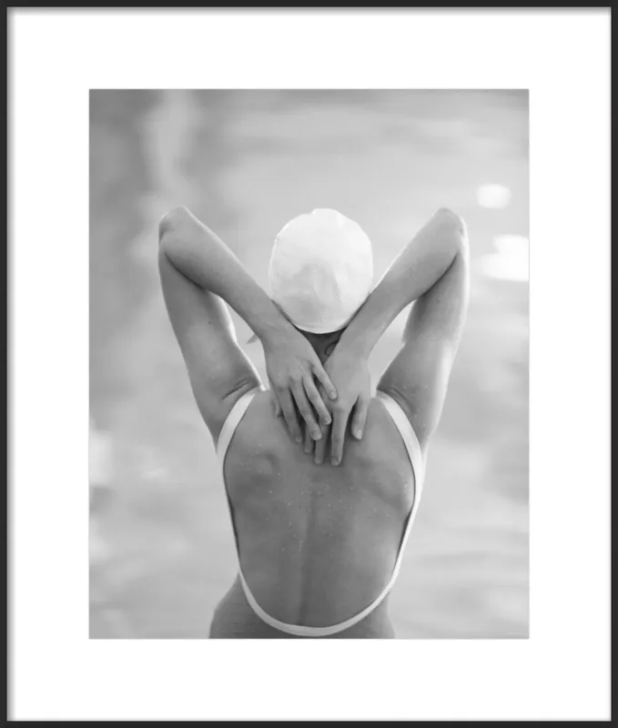 The Swimmer with a white  cap by Lucy Snowe for Artfully Walls