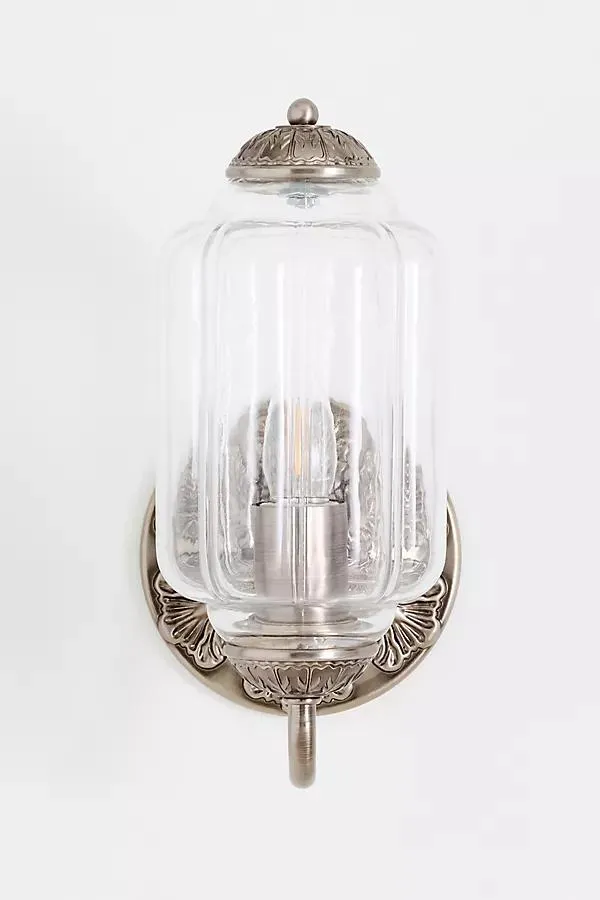 The Eloise Scallop Milk Glass Sconce Wall Light