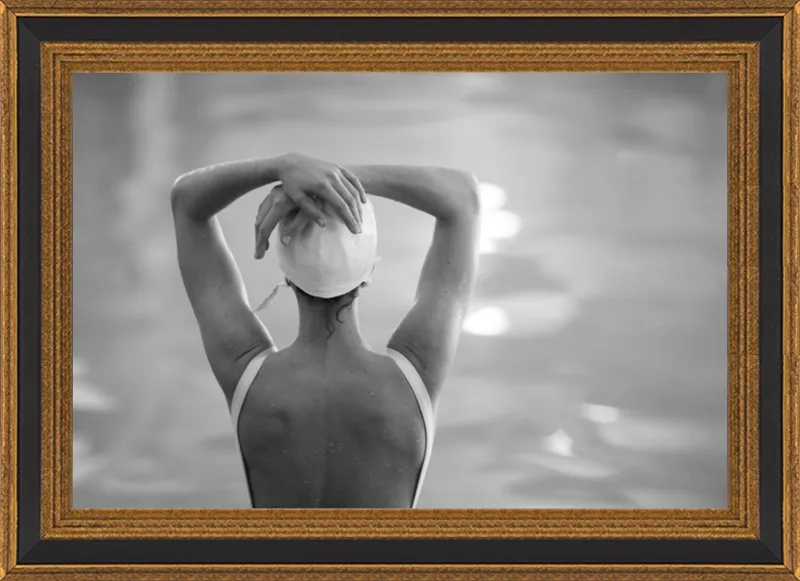 Woman Swimmer in a White Cap by Lucy Snowe for Artfully Walls