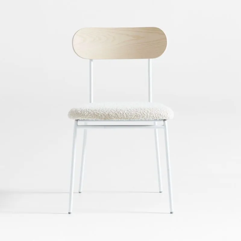 Casey Ash Wood and Boucle Kids Desk Chair