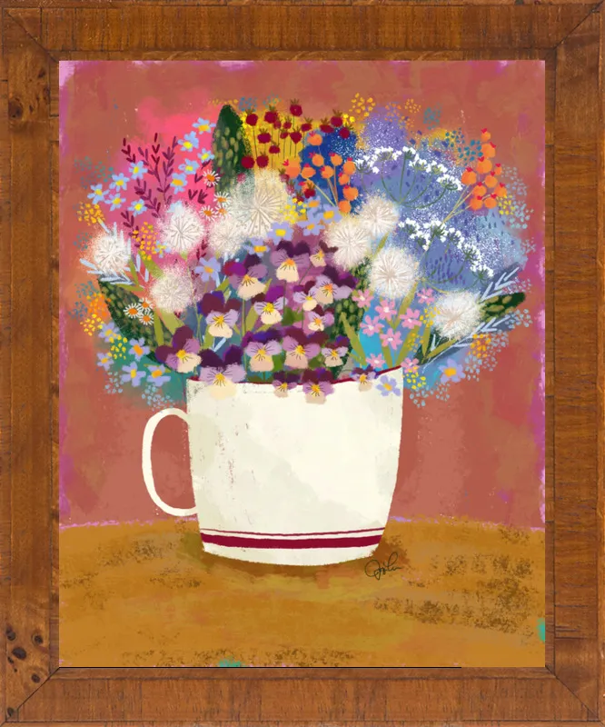 Violas in Russet by Joy Laforme for Artfully Walls