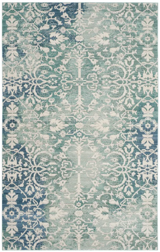 Arlo Home Woven Area Rug, MYS927F, Blue/Ivory,  3' X 5'
