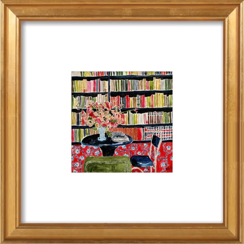 Books with Flowers by Kate Lewis for Artfully Walls