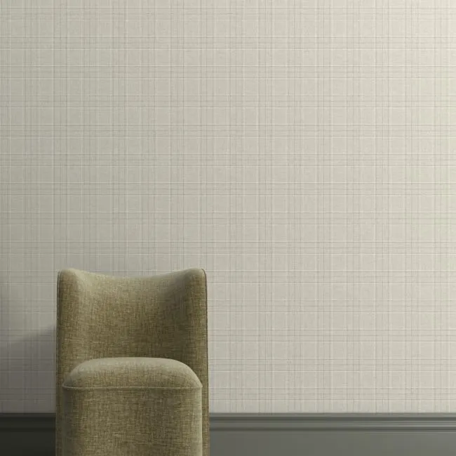 Balmoral Natural Plaid Wallpaper