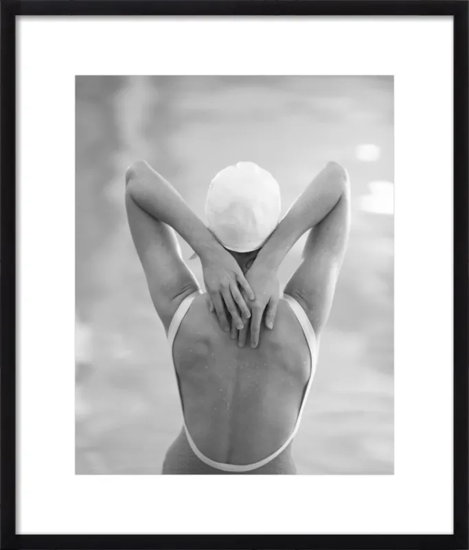 The Swimmer with a white  cap by Lucy Snowe for Artfully Walls