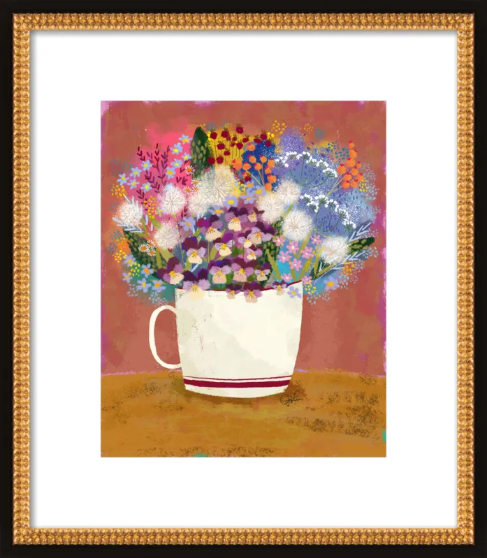Violas in Russet by Joy Laforme for Artfully Walls