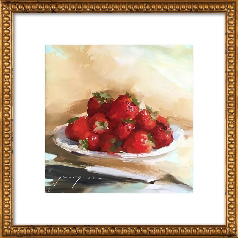 "Summer Strawberries 2" by Georgesse Gomez for Artfully Walls