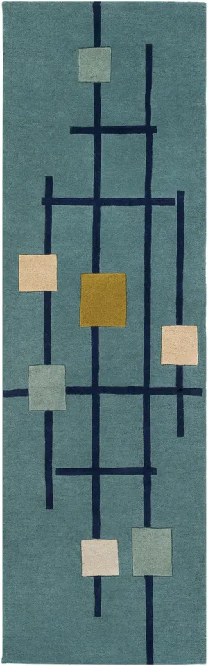 Forum Green Indoor 2'6" x 8' Handmade Rug