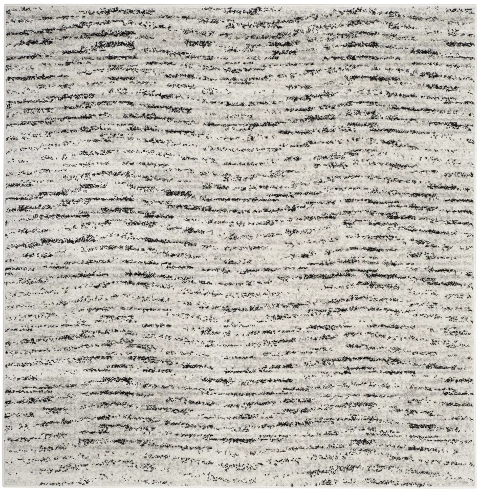 Arlo Home Woven Area Rug, ADR117B, Ivory/Silver,  4' X 4' Square