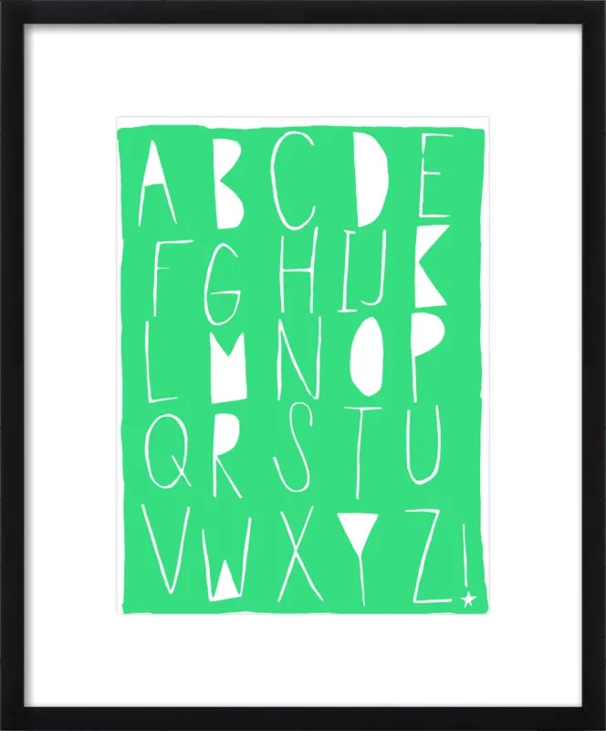 ABC Chart- Green by Kate Roebuck for Artfully Walls
