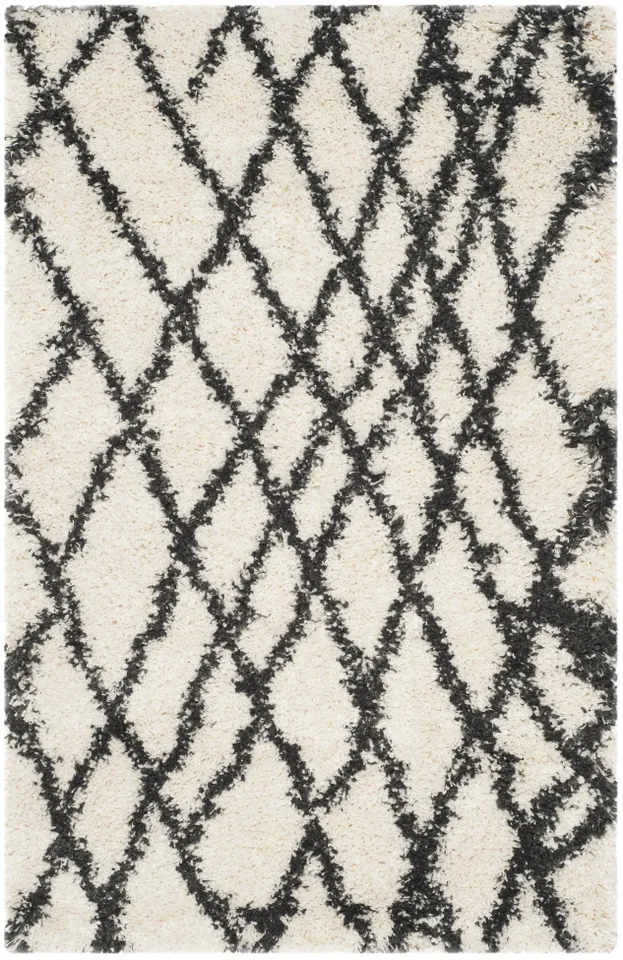 Arlo Home Woven Area Rug, SGB484B, Ivory/Charcoal,  3' X 5'