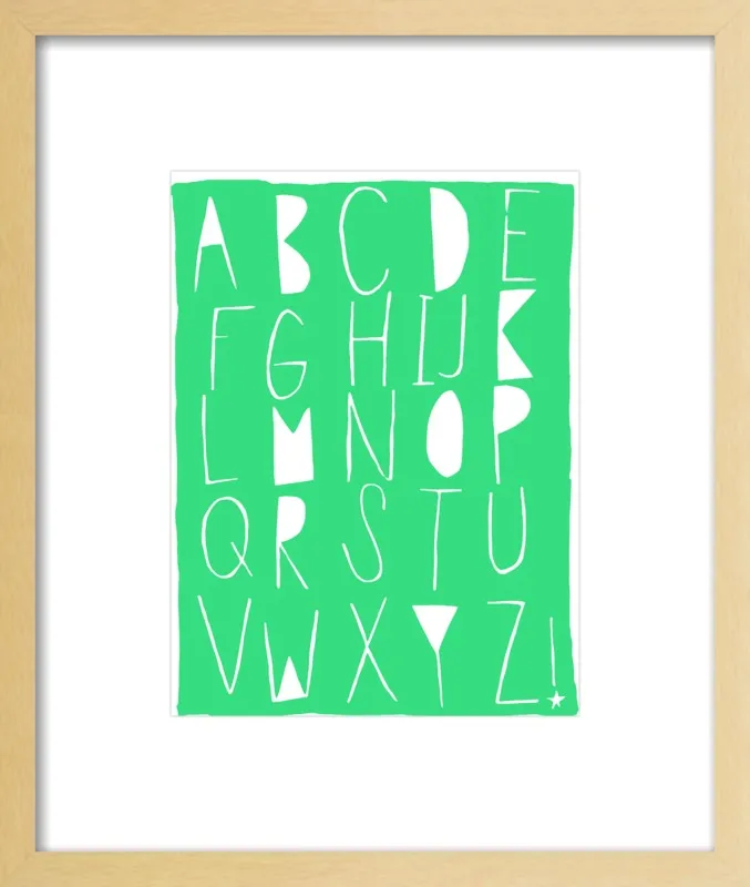 ABC Chart- Green by Kate Roebuck for Artfully Walls