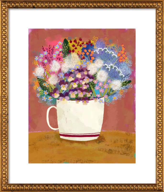 Violas in Russet by Joy Laforme for Artfully Walls