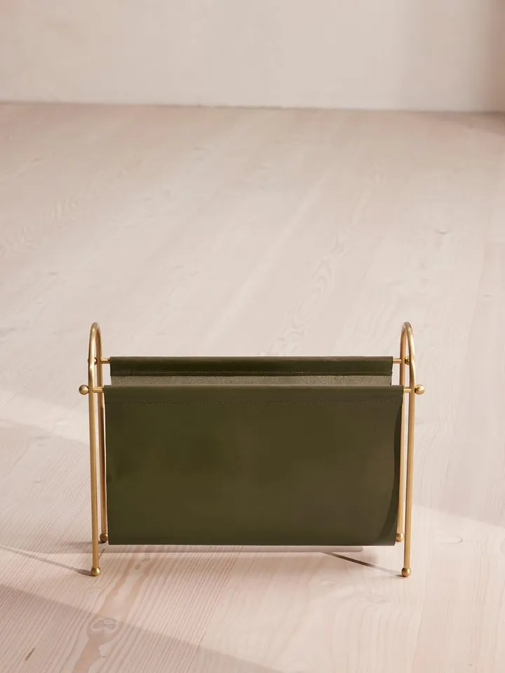 Meard Magazine Rack, Olive
