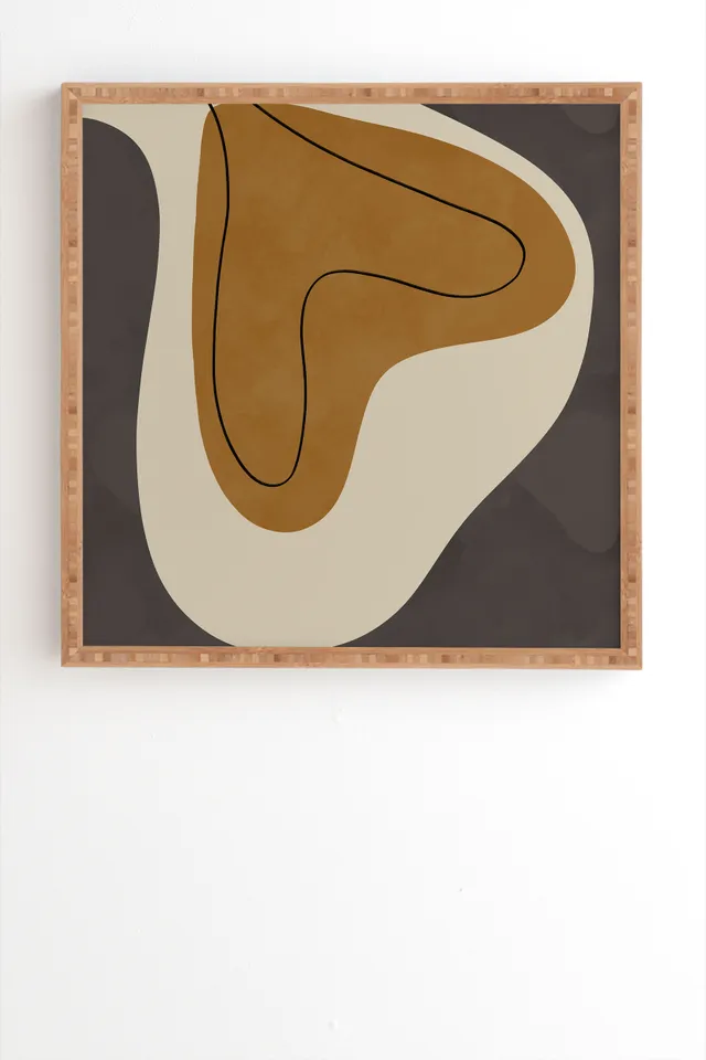 Love I by Alisa Galitsyna - Framed Wall Art Bamboo 12" x 12"