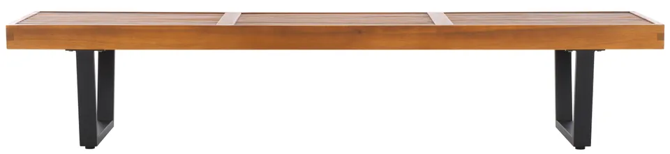 Heather Indoor-Outdoor 72" Bench - Natural/Black