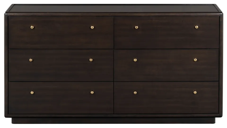 Safavieh Couture Bellabrianna 6 Drawer Dresser, Black